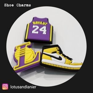 Shoe Charms "Lakers" Set of 3
